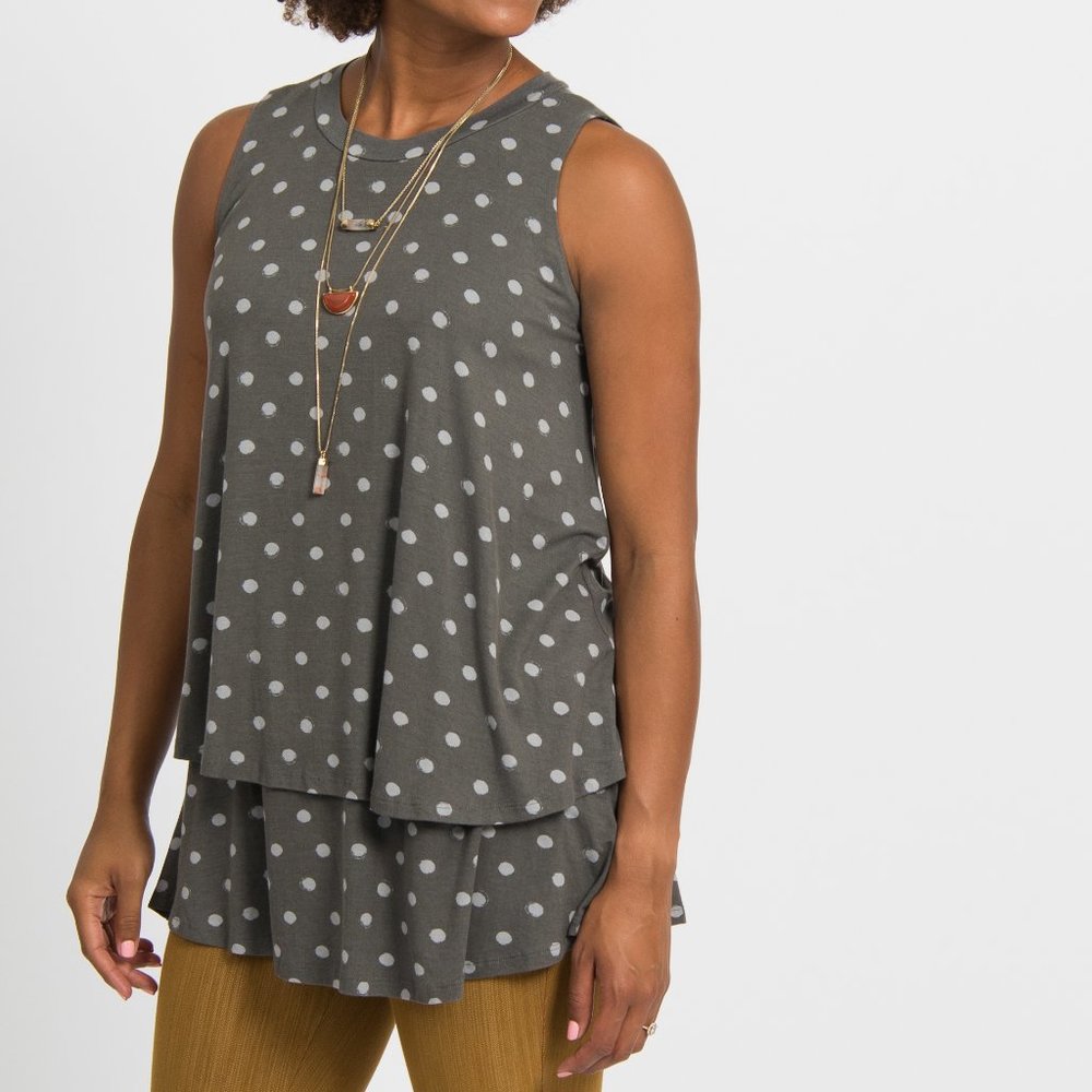 Agnes & Dora Tiered Tunic Textured Dot